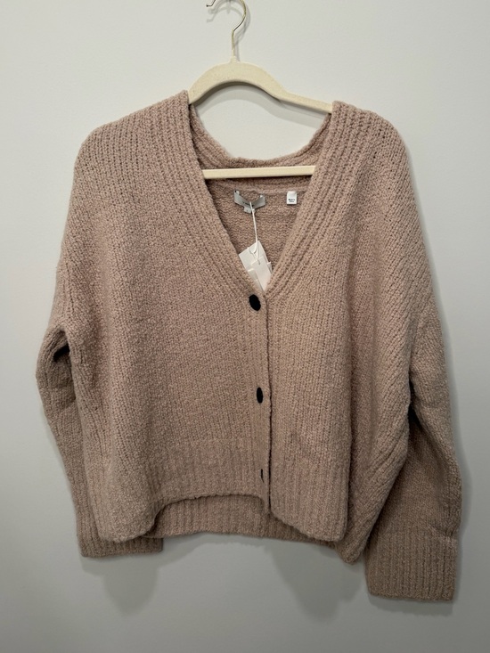 Vince Sweaters - Vince Taupe Boucle Wool Cardigan Sweater V756978788 NWT Womens Large